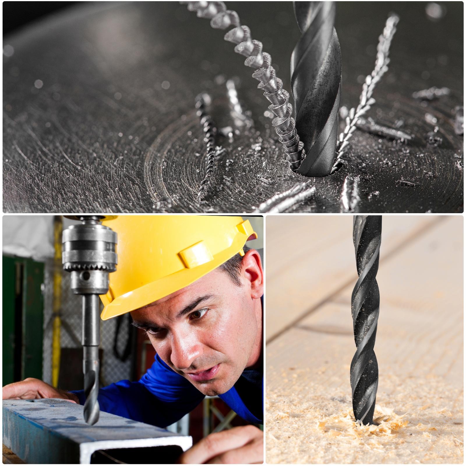 13mm Reduced Shank Drill Bit HSS 6542 Black Oxide with 1/2 Inch Straight Shank