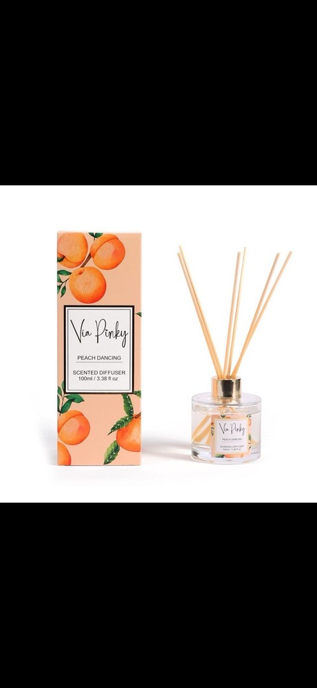 Via Pinky  Peach Dancing Scented Diffuser 3.38 Oz Sealed