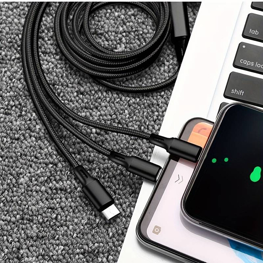 3in1 Fast USB Charging Cable Universal Multi Function iPhone 17 Charger Cord lot
