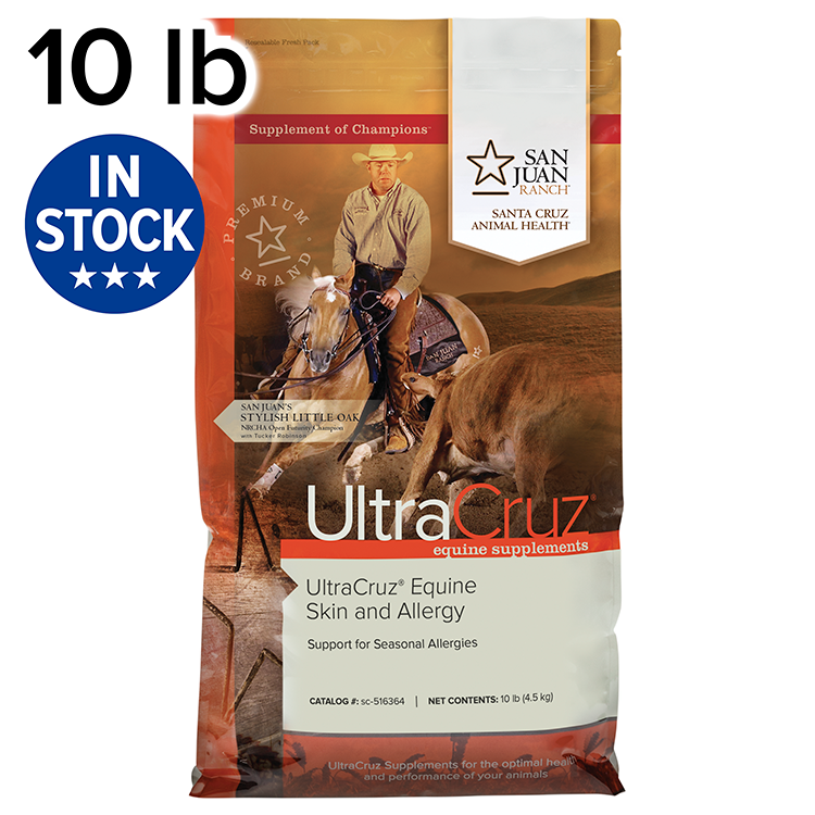 UltraCruz Equine Skin and Allergy Supplement for Horses, 10 lb, Pellet (80 Days)