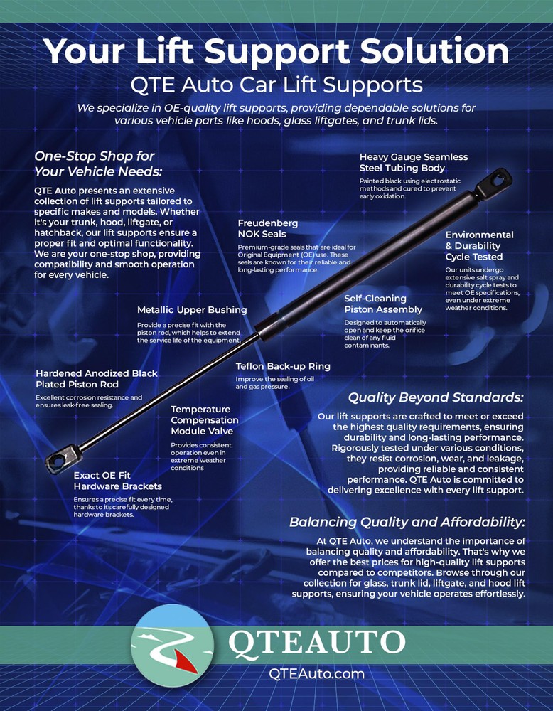 Front Hood Lift Support For 2013-2016 GMC Acadia