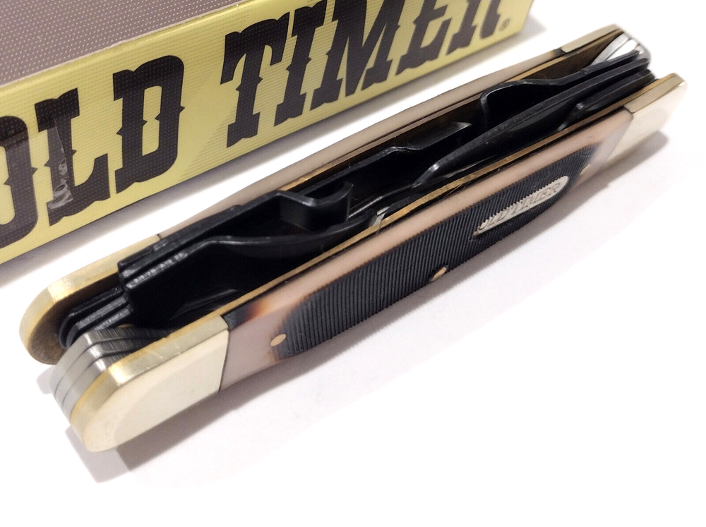 Schrade Old Timer Splinter Carving Wood Work Pocket Knife Chisel Blade SCH24OT