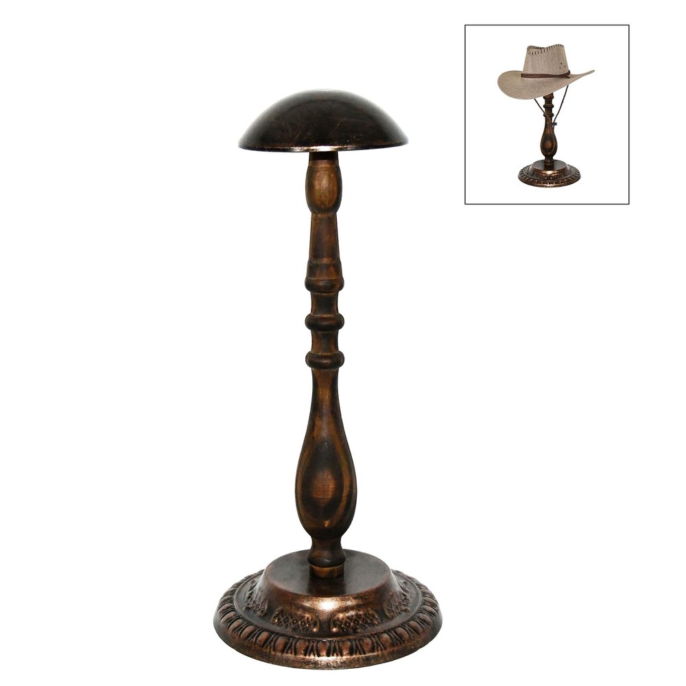 Owlgift Tabletop Hat Stand Vintage Style Dome Shaped Bronze Small,