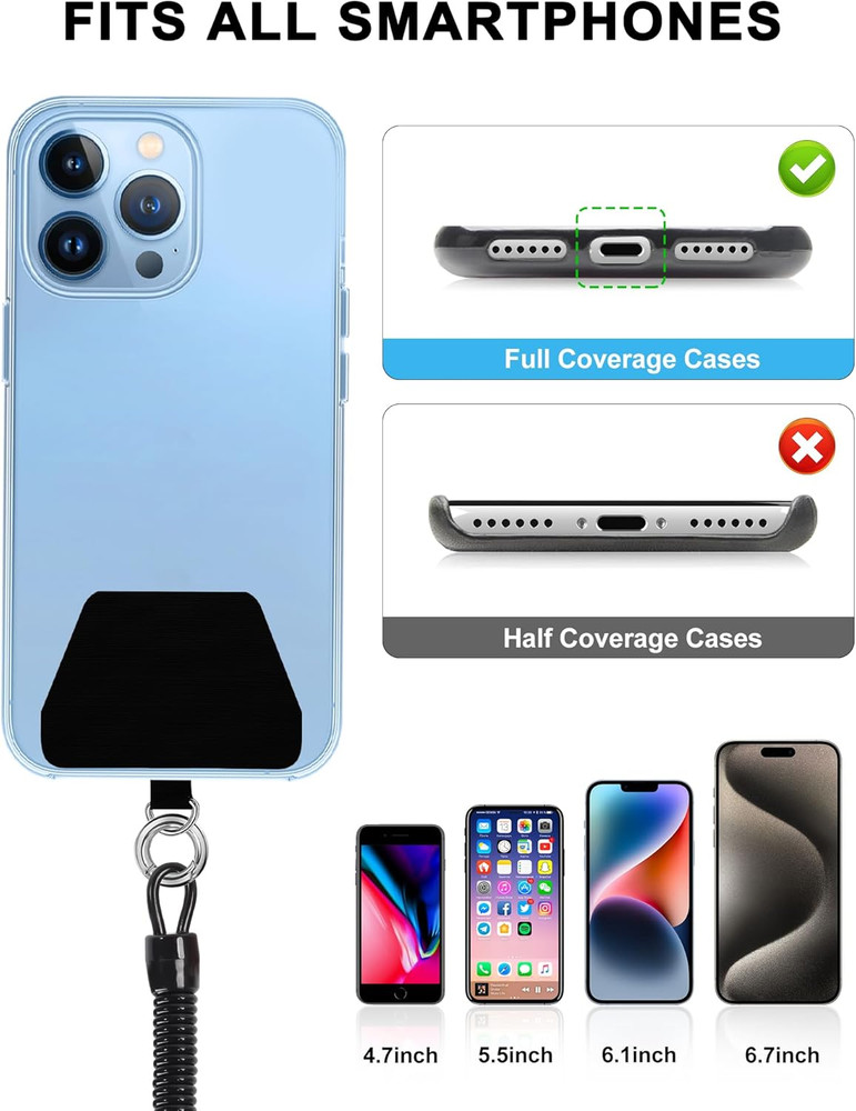 Adjustable Smartphone Lanyard Strap for Secure Outdoor Use