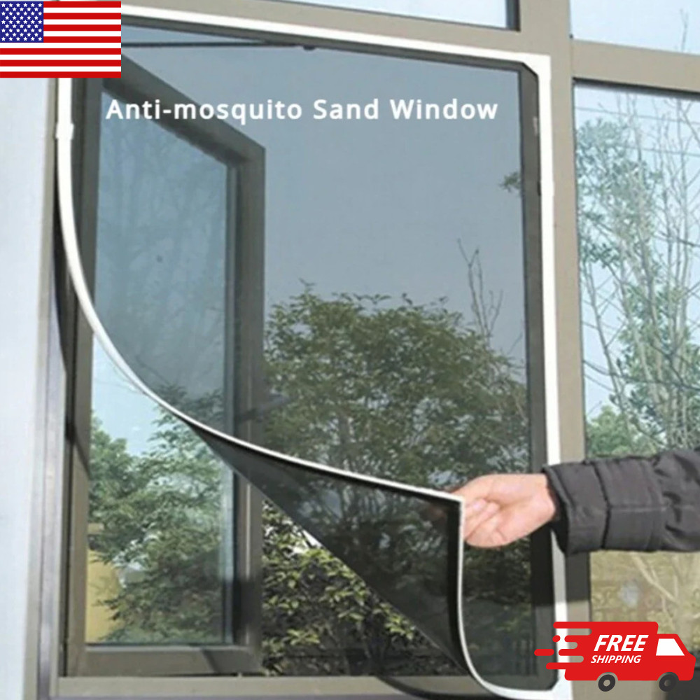 DIY Mosquito Net Window Screen Self Adhesive Mesh Fly Bug Insect Curtain Protect