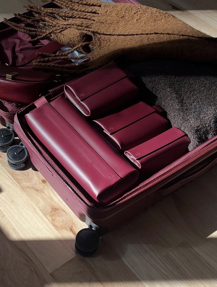 Cadence Large Magnetic Parcel NEW NIB Holiday Red Merlot Limited Edition