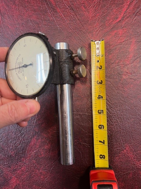 Tumico Dial Indicator: .001", with vertical adjustable mount
