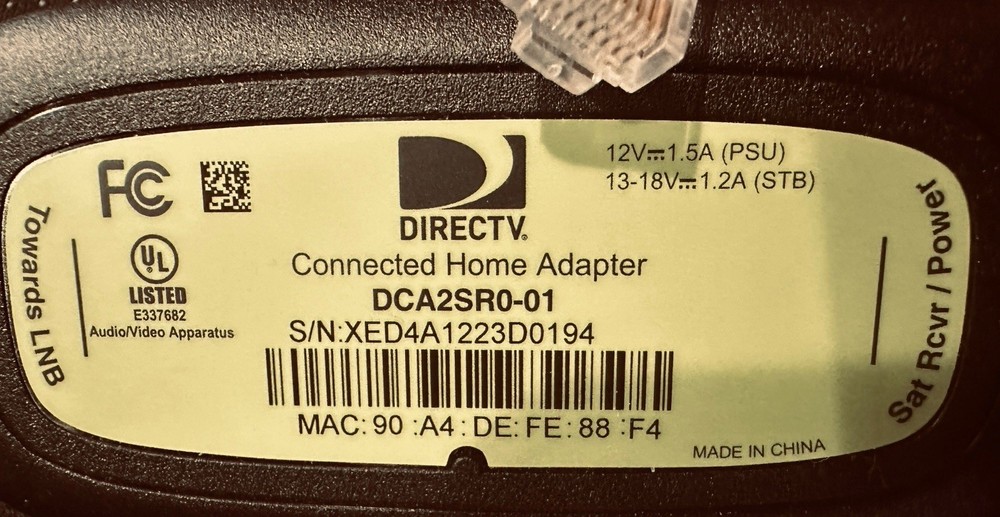 Two tv receivers Three Remote One Connected Adapter One Power Inserted