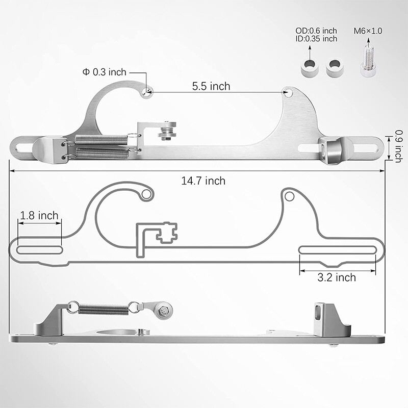Aluminum Throttle Cable Carb Bracket For Holley 4150 4160 Carb 350 400 SBC