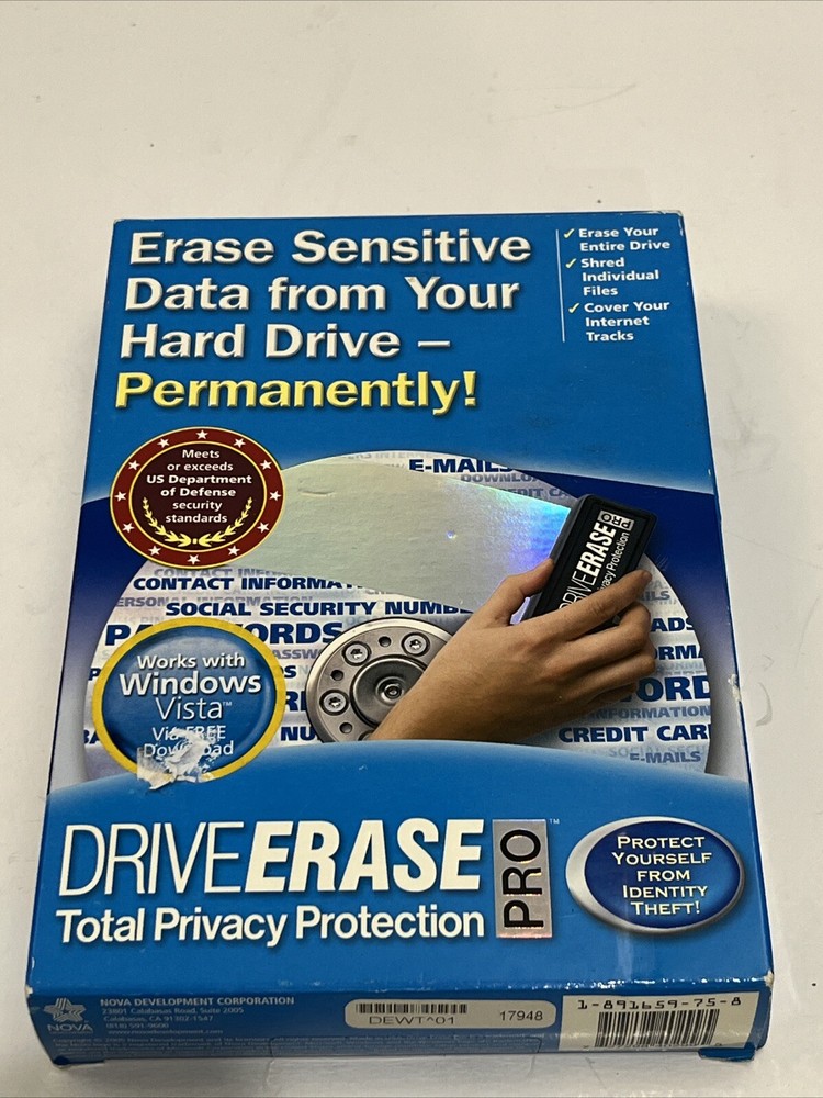 DriveErase Pro: Total Privacy Protection by Nova Development