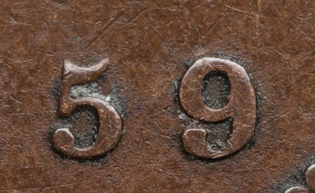 1859/8 Canada Wide 9 Large Cent