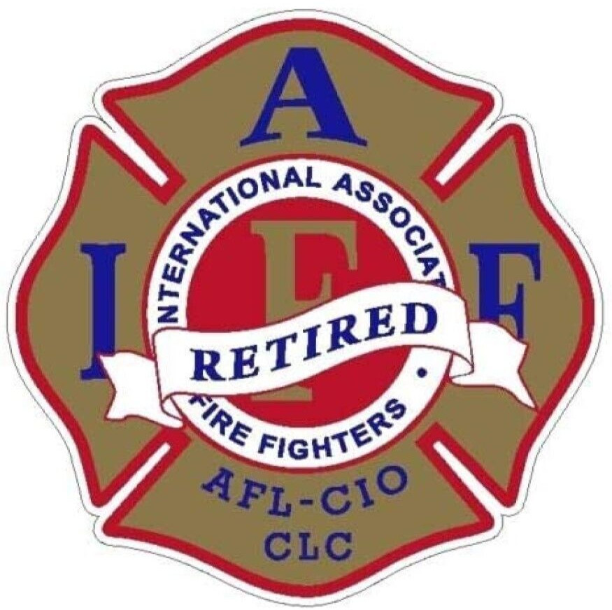 International Association of Firefighters IAF AFL/CIO Retired 2" Decal