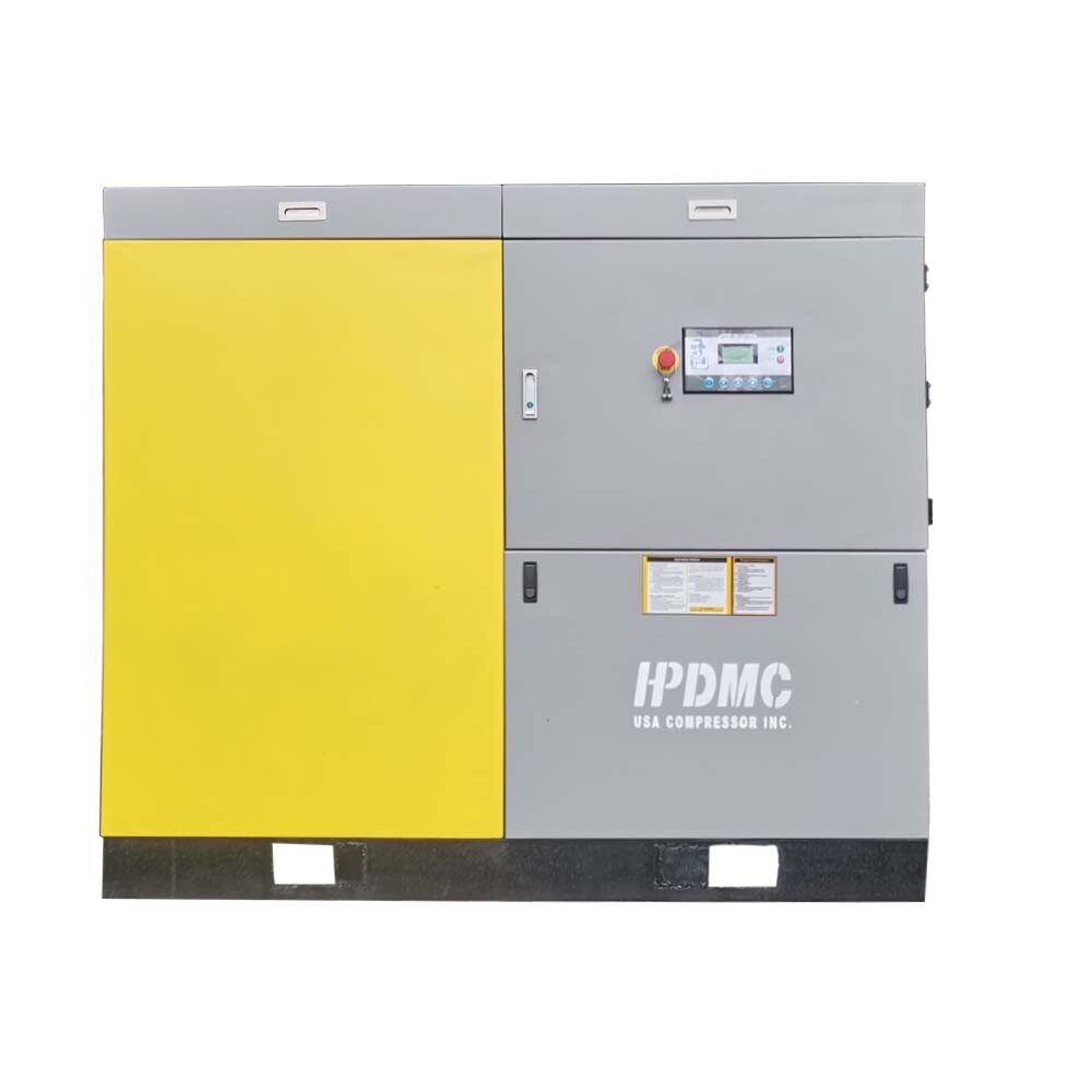 460V 3 Phase 100HP Variable Frequency Drive Rotary Screw Air Compressor 425cfm