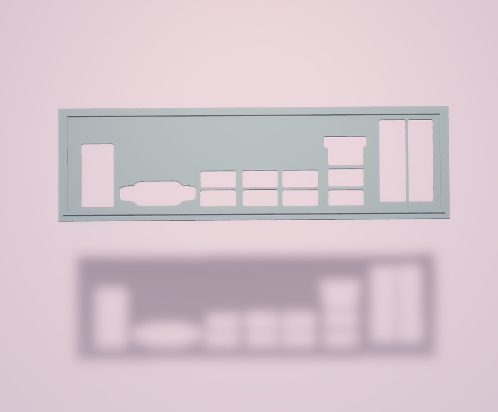 MSI 970A G46, I/O Shield, 3D Printed, IO Backplate