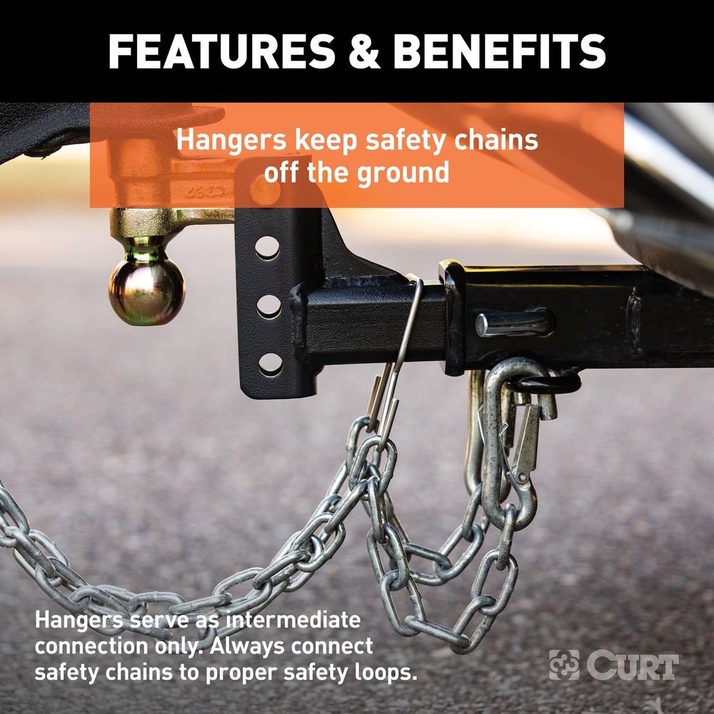 Trailer Safety Chain Holder Bracket (2" Shank)