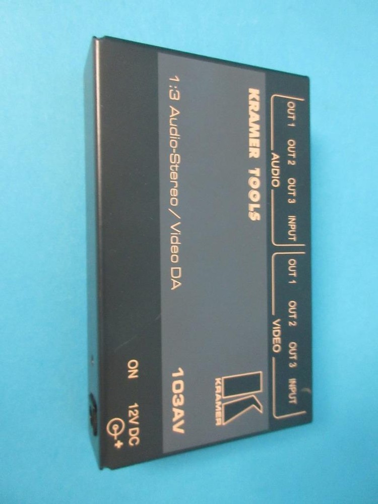 KRAMER TOOLS 103AV 1:3 AUDIO-STEREO/VIDEO DA DISTRIBUTION AMPLIFIER MINT