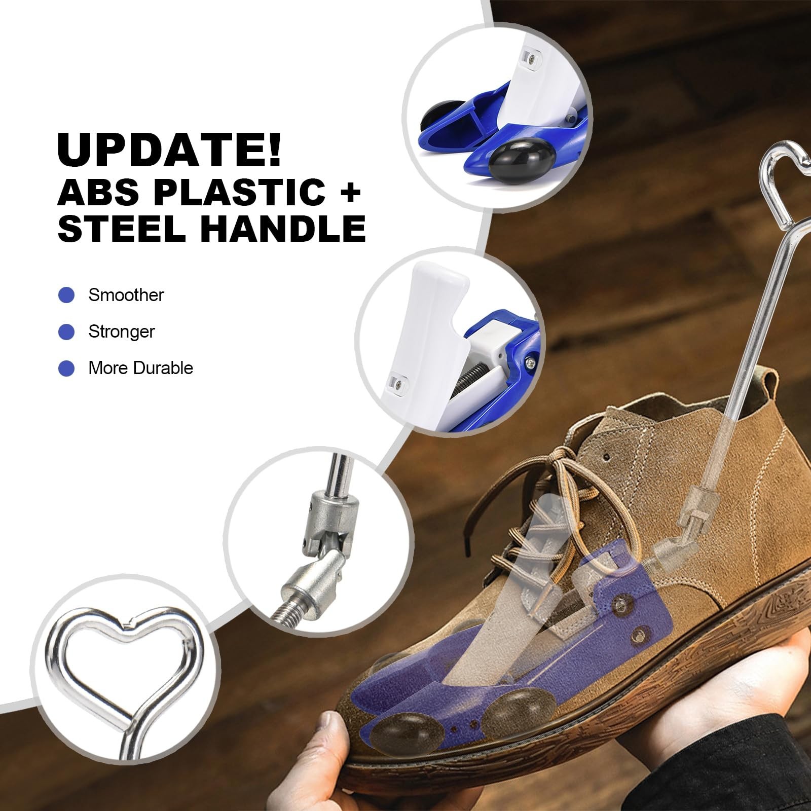 Boot Stretchers for Cowboy Boots Thick Wide Feet, Adjustable Men Women Shoe H...