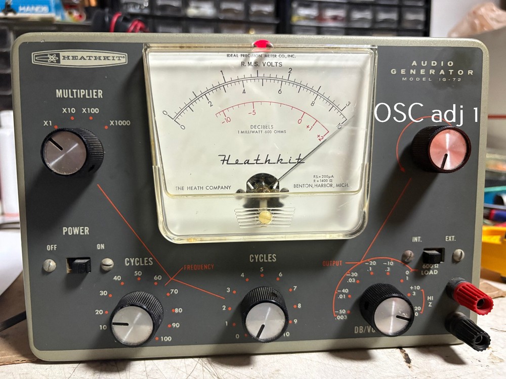 Heathkit IG-72 Audio Generator with manual - Works See Pics & Description