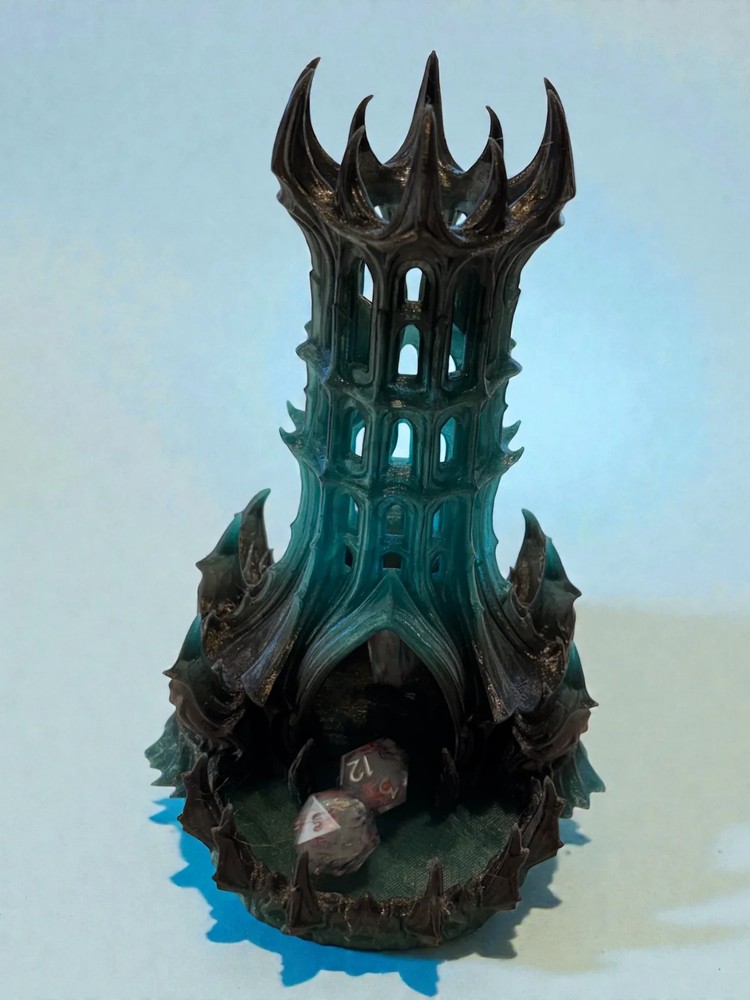 Obsidian Citadel Dice Tower – Dark Fantasy RPG Dice Tower