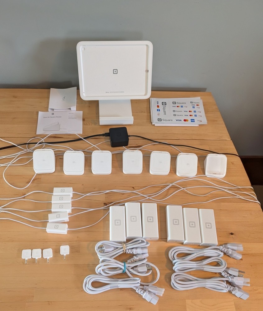 Square POS System Bundle - Untested - iPad Holder, Square Readers w/ Docks, Etc.