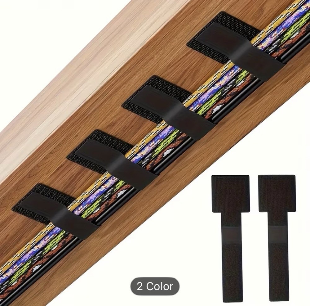 28PCS Cable Ties Self Adhesive Hook Loop Fasteners Wire Management Organizer