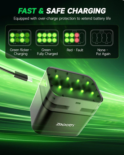 Xbox Controller Battery Pack 4 x 6000mWh Rechargeable Lithium AA Batteries...