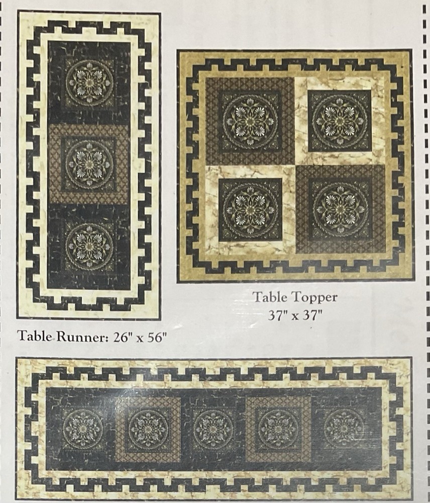 Melbourne Medallions Bed & Table Runners & Topper Quilting Instruction & Pattern