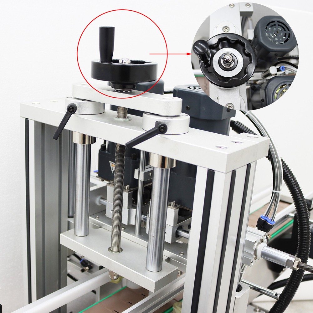 110V Automatic Desktop Chain Conveyor Table Capping Machine Φ2.63"-4" Bottle Cap