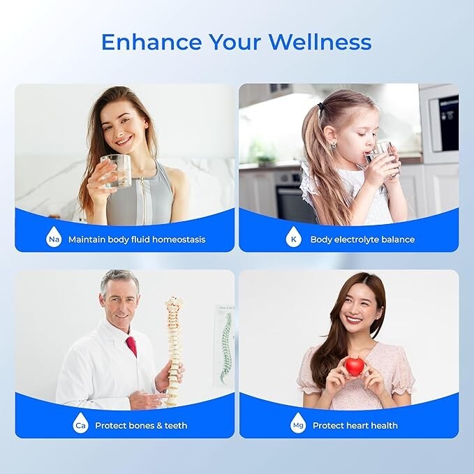 Waterdrop Remineralization Inline Water Filter, 1/4” Quick Connect Post, 3-Pack