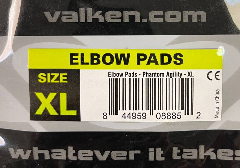 NEW Valken Phantom Agility Elbow Pads - Black - X-Large