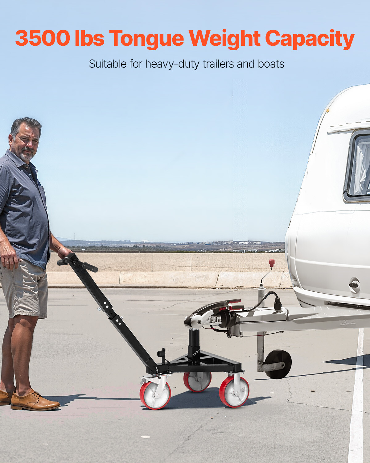 Trailer Dolly 3500lbs Tongue Weight Capacity 18 and 22 inch Height Adjustable