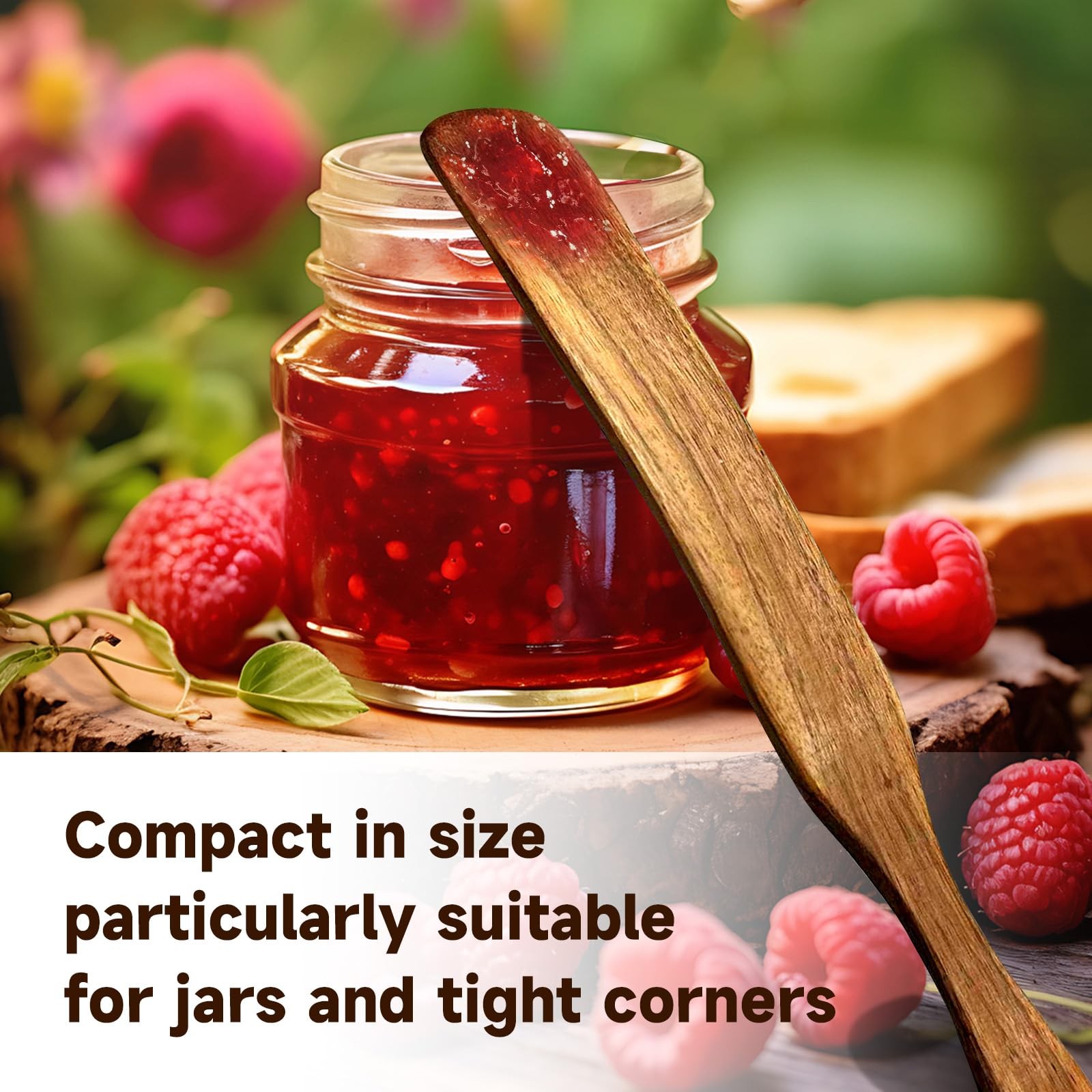 Wooden Spurtle Spatula for Sourdough Starter Dough Whisk Baking Cooking