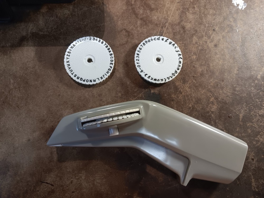 Vintage Dymo Organizer Label Maker with Case, Multiple Wheels