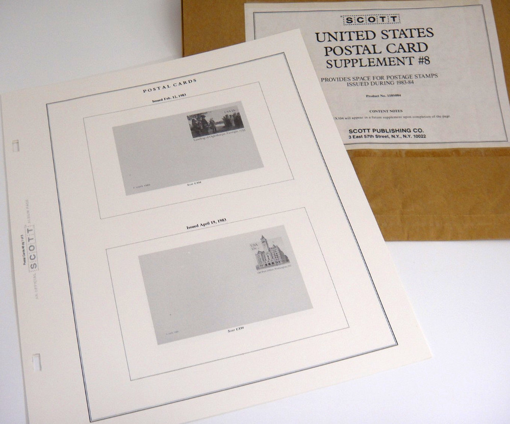 Scott 1983 1984 US Postal Card Supplement 8 110S084 See Full Description