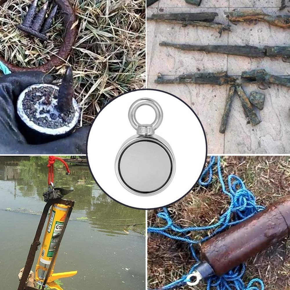 Double-Sided Magnet Fishing Kit with Case, 1000LBS Strong Pulling Force Fishi...