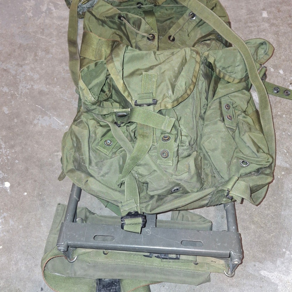USGI Large ALICE Field Pack w Frame Complete Combat Backpack Rucksack Green