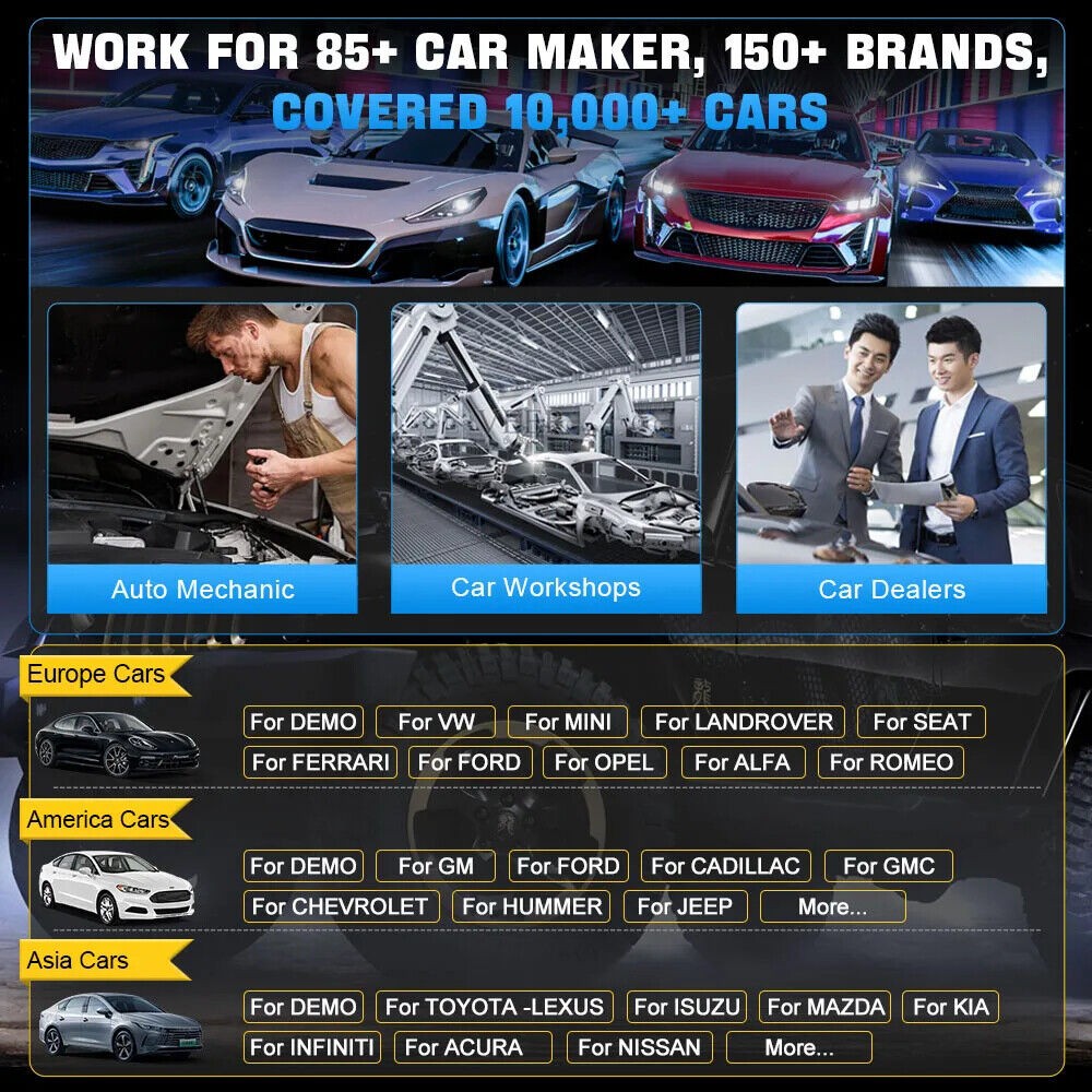 XTOOL D7 OBD2 Full System Diagnostic Scanner Bi-Directional Tool Key Programmer