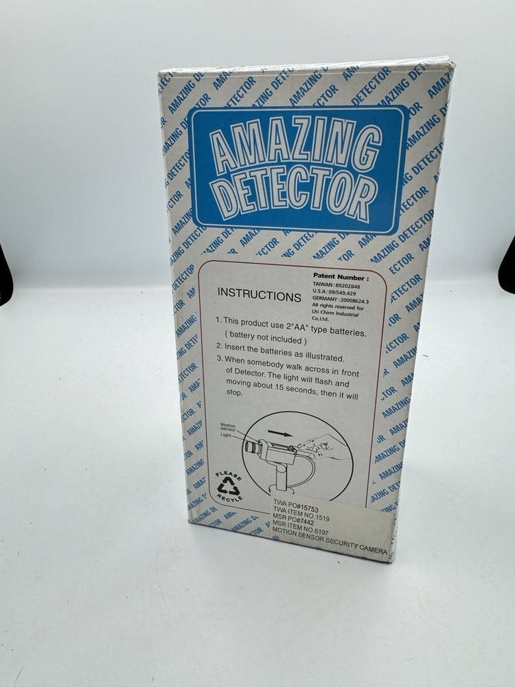 Amazing Detector Motion Detector Faux Security Camera Open Box