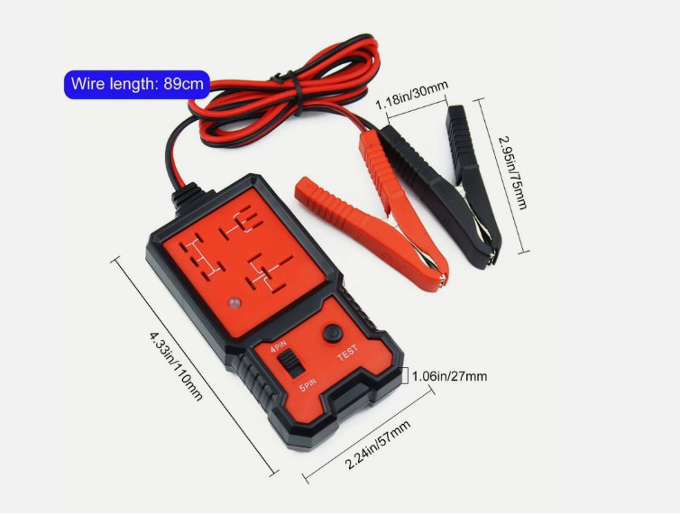 New Automotive Electronic Relay Car Relay Tester -4/5Pin 12V Car Diagnostic Tool