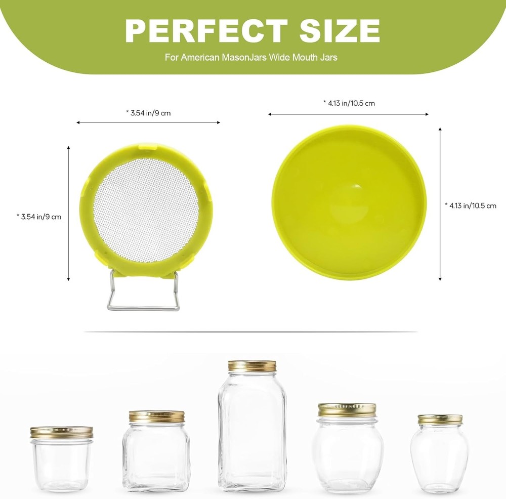 Sprouting Lids for Mason Jars 2 Set
