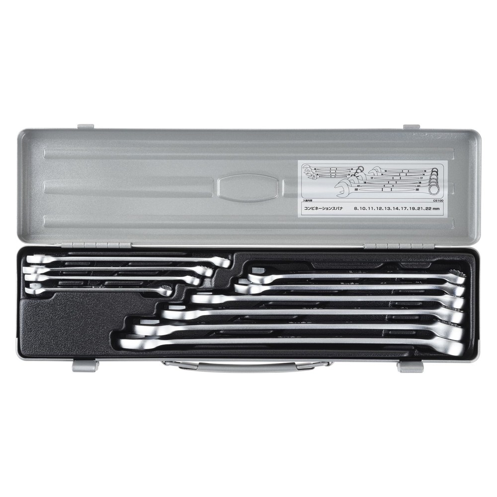 TONE Combination Spanner Set CS100 Silver (10-piece set)
