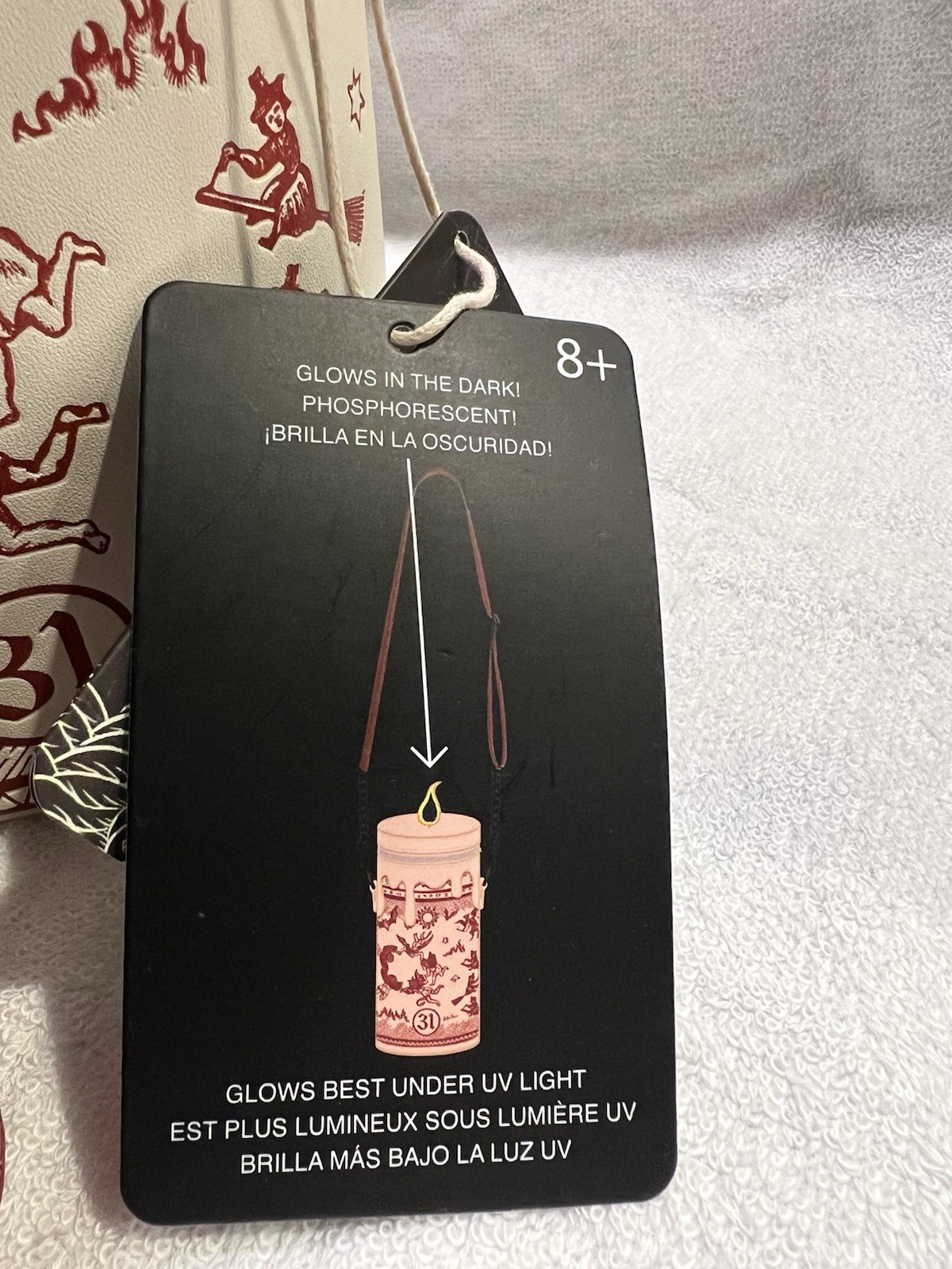 Hocus Pocus Black Flame Glow Candle Crossbody Bag