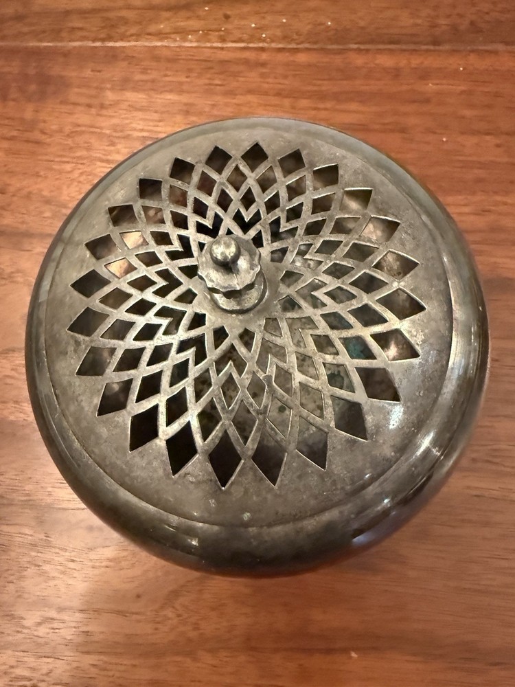 Wm Rogers Silverplate Censor Lidded Bowl Incense Burner