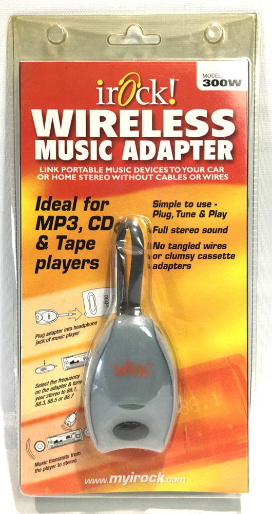 Vintage irock! Wireless Music Adapter Model 300W 1990's New In Pack