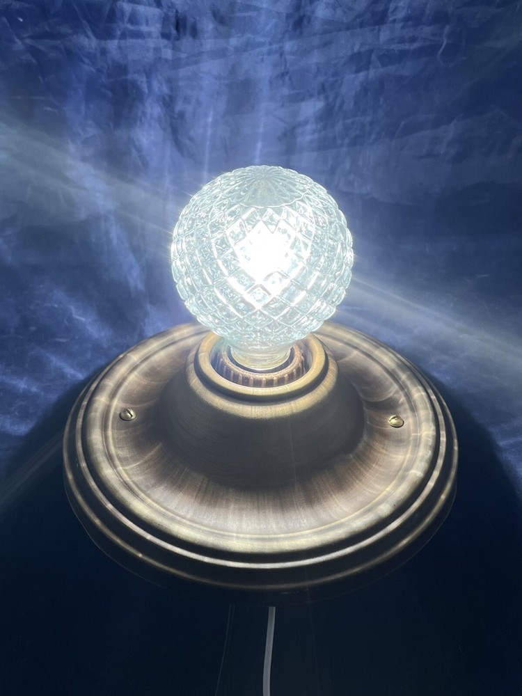 Wired Single Brass Flush Mount Fixture Rewired 86A