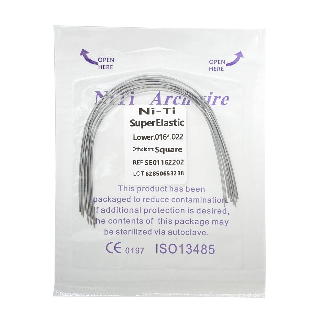 100PCS Dental Orthodontic Niti Arch Wire Rectangular Round Natural Upper Lower