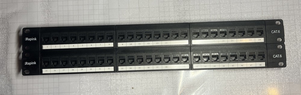 Rapink 48 Port Shielded Coupler Patch Panel