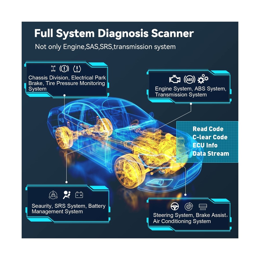 OBD2 Scanner Code Reader for Chevy/GMC Full System Diagnostic Scan Tool, Tran...