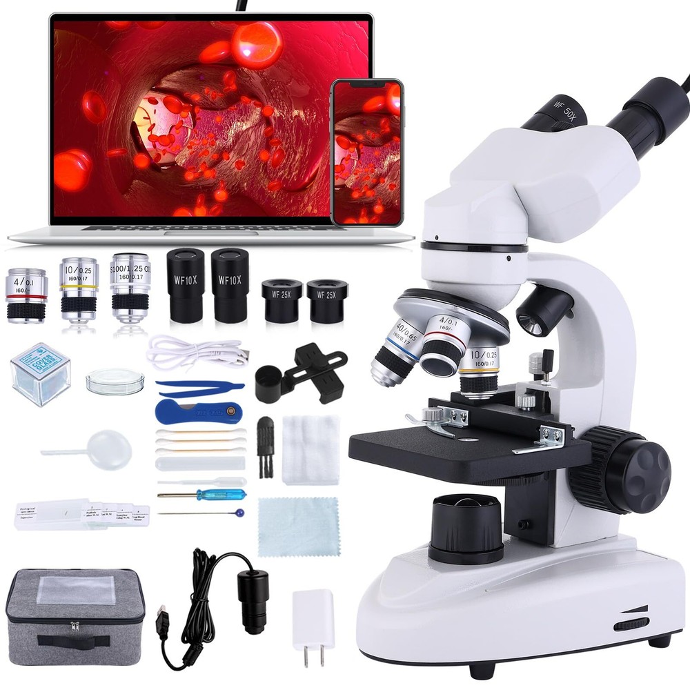 Binocular Compound Microscope 40x2000x Research Grade Professional Microscope Wi