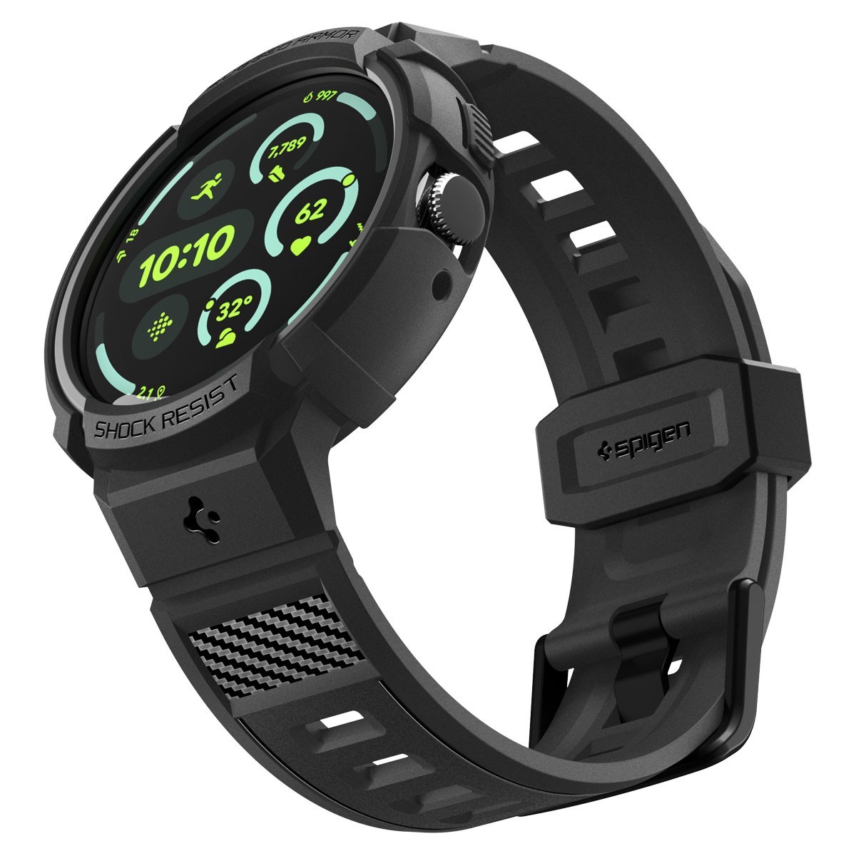 For Pixel Watch 4 (45mm) | Spigen Rugged Armor Pro